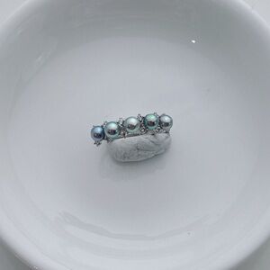 R34 S925 Akoya Sea Pearl Adjustable Ring